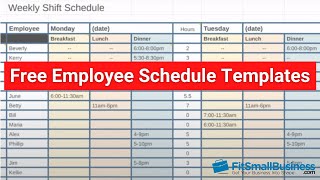 Free Employee Schedule Templates amp Instructions [upl. by Rases]