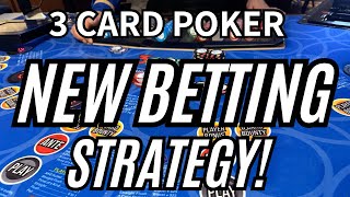 3 CARD POKER in LAS VEGAS NEW BETTING STRATEGY [upl. by Cullin515]