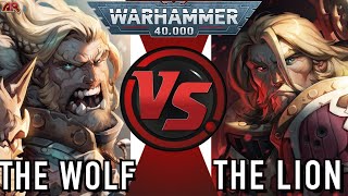 DUEL Between BEASTS Leman Russ Vs Lion ElJonson Warhammer 40K [upl. by Horace]