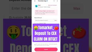 Tomarket Airdrop Claim On Bitget Exchange  Tomarket Deposit To CEX  Tomarket New Update Today cex [upl. by Ellehsyt586]