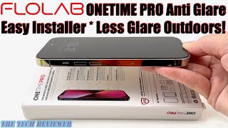 FLOLAB ONETIME PRO AntiGlare AntiReflective iPhone 14 Pro Screen Protector Install and Review [upl. by Sorcha]