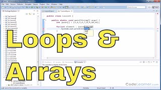 Java Tutorial  06  Using Enhanced For Loop with Arrays [upl. by Maiga]