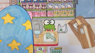 🫧Paper DIY🫧Keroppis Mini Mart now offers blind box🎁 his friends Supercute adventure Paper ASMR [upl. by Silecara]