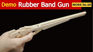 No58 Step and Escapement 4 rounds Rubber Band Gun  oggcraftjp [upl. by Gobert]