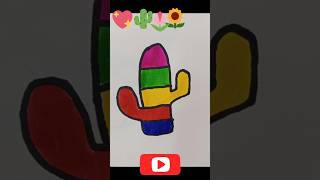 Satisfying art 🌈🦠🌵🪴drawing ytshorts shorts viral trending [upl. by Sims]