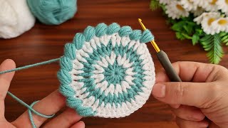 Wonderfu l🥰 So Beautiful And So Easy 😇 How to Crochet a Coaster Supla You should try it right away [upl. by Bonilla606]