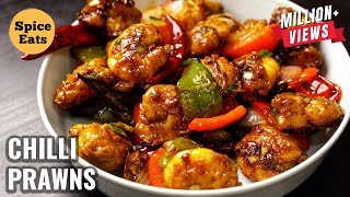 CHILLI PRAWNS RESTAURANT STYLE  CHILLI GARLIC PRAWNS  CHILLI PRAWNS [upl. by Euqirne]