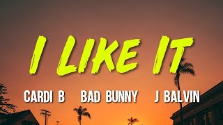 Cardi B  I Like It ft Bad Bunny amp J Balvin Lyrics Video [upl. by Turnbull228]