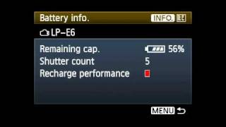 Canon EOS 7D  Battery Display 1416 [upl. by Anad201]