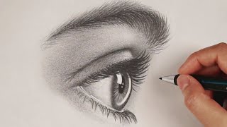 How to Draw an Eye from the Side  StayHome and Draw WithMe [upl. by Nigle]