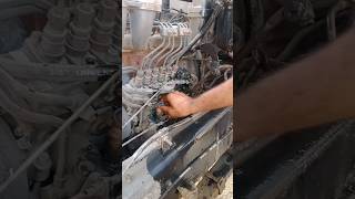 Engine diesel bleeding engine fuel Diesel mechanic amazing viral short truck [upl. by Garneau]