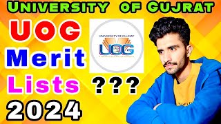 UOG Merit Lists 2024  UOG  UOG New Admission 2024 [upl. by Imaj]