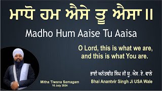 Madho Hum Aaise Tu Aaisa By Bhai Anantvir Singh Ji USA Wale [upl. by Tychon542]