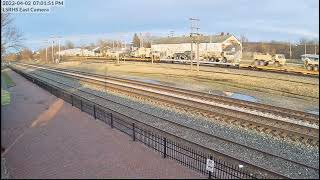 NS O56 Military Train  April 2 2022  Lake Shore Railway Museum [upl. by Ytok]