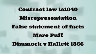 Dimmock v Hallett 1866 [upl. by Nolrac3]