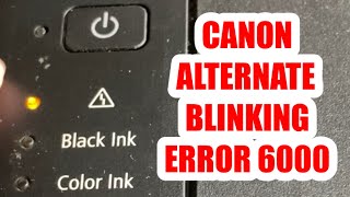 CANON ALTERNATE BLINKING ERROR 6000  GJR Printer Repair [upl. by Onej]