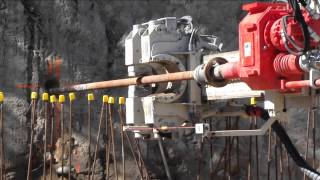 Drilling ground anchors into Sumner Road retaining walls Lyttelton [upl. by Basil296]