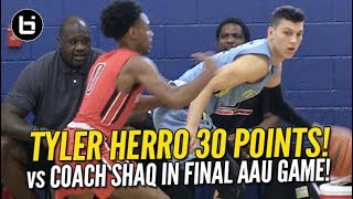 Tyler Herro Scores 30 in Final AAU Game vs Coach Shaq Full Highlights [upl. by Seibold745]