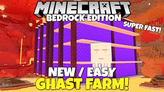 Minecraft Bedrock Improved GHAST FARM 2800 Gun PowderHour Easy Tutorial MCPE Xbox PC Switch [upl. by Chapen690]