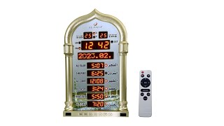 CRONY 4008PRO 4030 7058 AZAN Clock ALHARAMEEN Azan Clock Instructions for use [upl. by Aehsa]