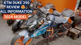 KTM Duke 390 Review 😍 2024 Model upgraded All new features 😍 ktm [upl. by Eirotal670]