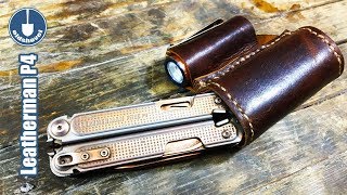 Leatherman Free P4 Sheath  DIY Leather Sheath [upl. by Rattray986]