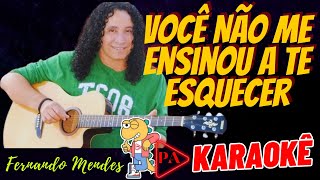 Karaokê  Você Não Me Ensinou a Te Esquecer Seresta Fernando Mendes Com Letra [upl. by Catima]