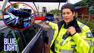 Woman Crashes Into Stationary Vehicle at Toll Booth  Motorway Cops FULL EPISODE  Blue Light [upl. by Brackely]