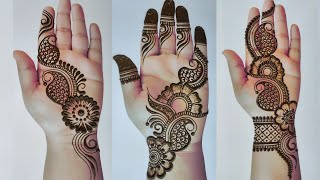 Top 3 भैया दूज स्पेशल मेहंदी डिजाइन mehndi design mehandi ke design simple mehndi design [upl. by Flori]