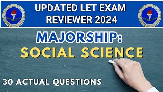 LET 2024 REVIEWER  MAJORSHIP SOCIAL SCIENCE MOCK EXAM [upl. by Henryetta]