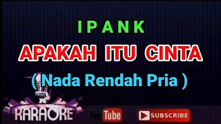 APAKAH ITU CINTA  IPANK  KARAOKE  NADA RENDAH PRIA [upl. by Yenetruoc729]