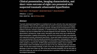 Eight cats presented with suspected traumatic atlantoaxial hyperflexion [upl. by Xeno962]