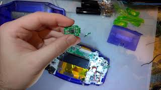 Installing an Internal NiMh Battery Charger in a Game Boy Advance Part 1 of 2 [upl. by Ramburt]