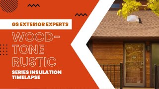 Timelapse James Hardie woodtone rustic series installation  GS Exterior Experts [upl. by Esinel]