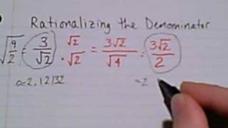 Radicals  Rationalizing the Denominator Part 1 [upl. by Kyrstin]