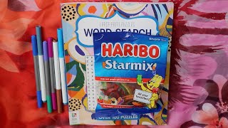 HARIBO GUMMIES WORD SEARCH MUSIC STYLES ASMR EATING SOUNDS [upl. by Grimaldi]