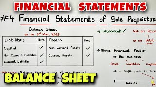 4 Financial Statements  Balance Sheet  Format  Class 11  By Saheb Academy [upl. by Helaine185]