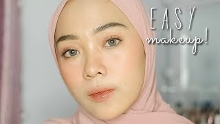 Easy Makeup Tutorial  Lip Cream Swatches Looke Cosmetics  Putri Melati [upl. by Aneliram]