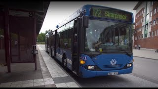 Sweden Stockholm Huddinge train station ride with bus No 172 to Rågsved subway station [upl. by Cyrus]