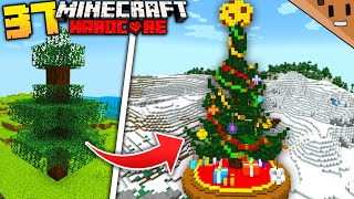 I Built a HUGE CHRISTMAS TREE in Minecraft Hardcore 37 [upl. by Maddis755]