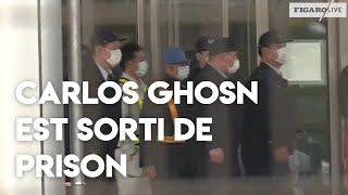 Carlos Ghosn  les images de sa sortie de prison [upl. by Seiuqram547]