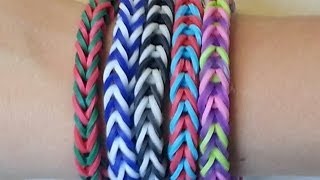 RAINBOW LOOM FISHTAIL BRACELET BY HAND  EASY [upl. by Ettenyar]