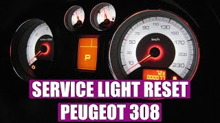 Peugeot 308 service light reset in 4 simple steps [upl. by Lori]