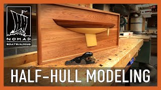 Carving a solid halfhull model of a 24mR sailboat [upl. by Ancell]