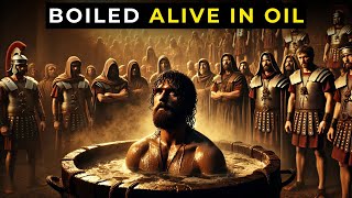 HOW DID THE APOSTLE JOHN SURVIVE BEING BOILED IN OIL  Explained Bible Story [upl. by Gargan807]