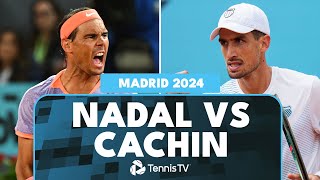 Rafael Nadal vs Pedro Cachin 3Hour Thriller  Madrid 2024 Match Highlights [upl. by Nam355]