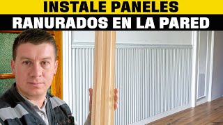 Cómo instalar paneles ranurados de madera I Taller del especialista [upl. by Anizor180]