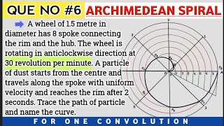 HOW TO DRAW AN ARCHIMEDEAN SPIRAL FOR ONE CONVOLUTION IN ENGINEERING DRAWING QUE NO6 [upl. by Poree]