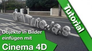 Tutorial 3D TextObjekt in Bilder einfügen mit Cinema 4D [upl. by Whelan810]