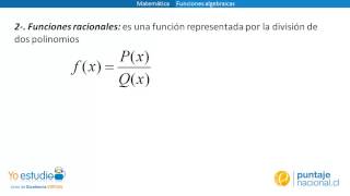 Matemática  Funciones algebraicas [upl. by Angadresma444]